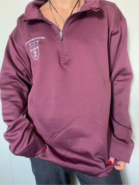 Gildan Men's Quarter-Zip Sweater Pullover - Burgundy